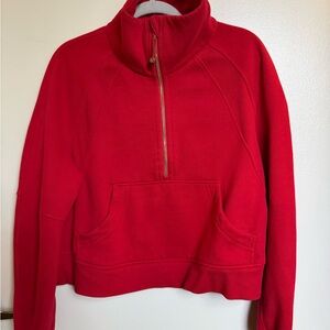Lululemon Athletica Red Half-Zip Sweatshirt